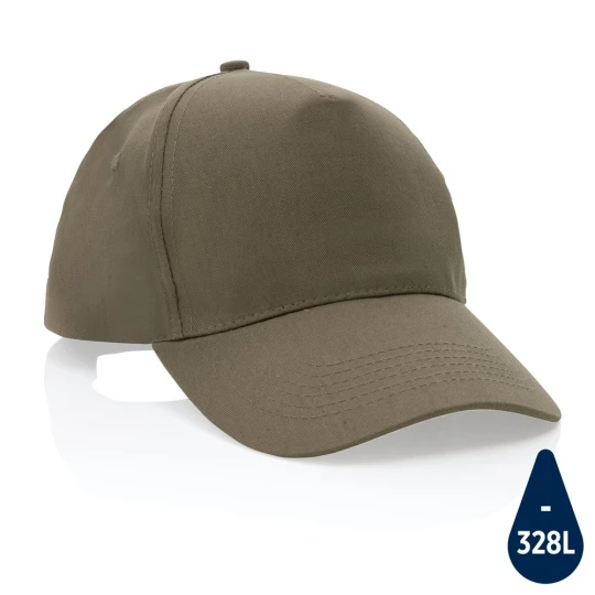 Impact 5 panel 190gr Recycled cotton cap with AWARE™ tracer (P453.337)-1