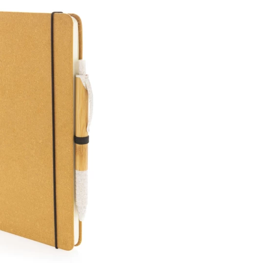 Recycled leather hardcover notebook A5 (P774.209)-1
