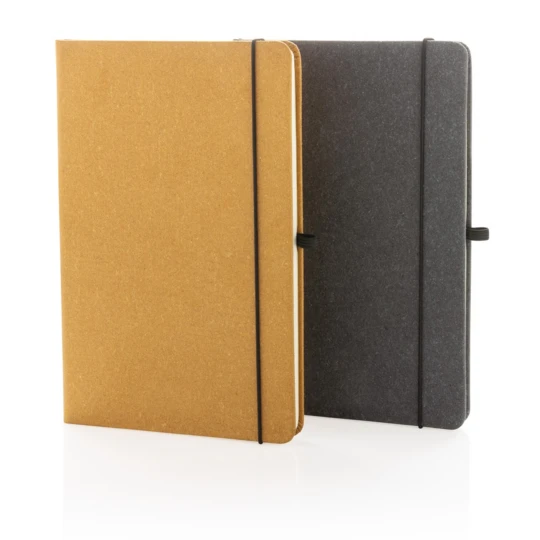 Recycled leather hardcover notebook A5 (P774.209)-1
