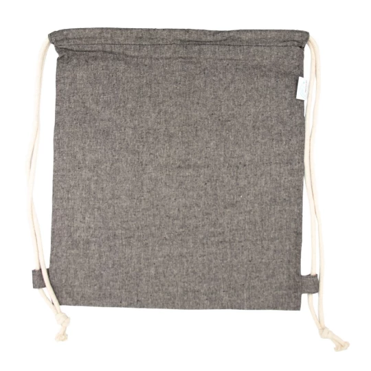 Recycled cotton and recycled polyester drawstring bag B'RIGHT | Jose (V4869-19)-1