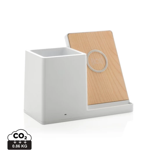 Ładowarka bezprzewodowa 10W, organizer na biurko Ontario (P308.403)-1
