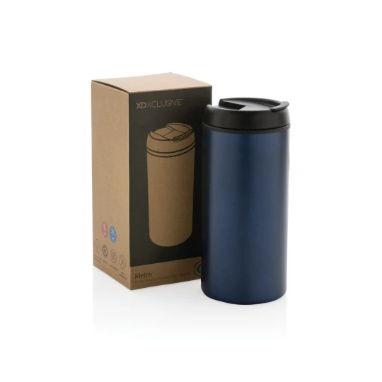 Kubek podróżny 330 ml Metro ze stali nierdzewnej z recyklingu (P435.045)-1