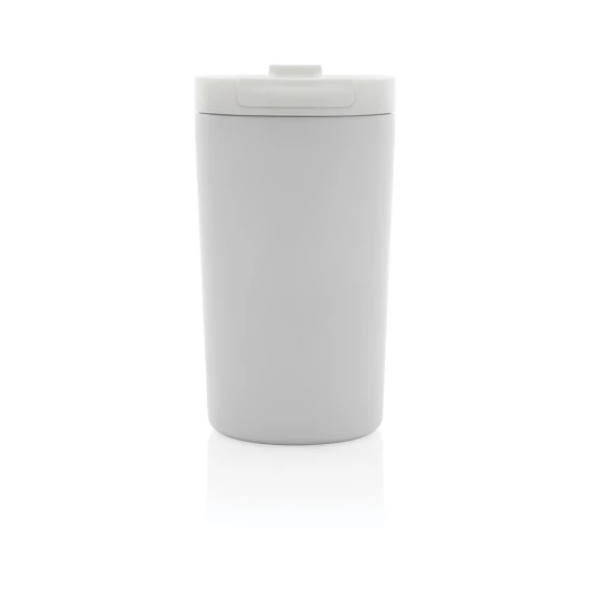 This double wall vacuum leakproof lock mug is the perfect size for your beverage. It's leakproof sealed flip lid is designed for easy open/close and on-the-go use. Vacuum insulation keeps beverages hot for up to 5 hours and cold for up to 15 hours. M-1