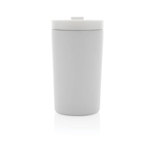 This double wall vacuum leakproof lock mug is the perfect size for your beverage. It's leakproof sealed flip lid is designed for easy open/close and on-the-go use. Vacuum insulation keeps beverages hot for up to 5 hours and cold for up to 15 hours. M-1