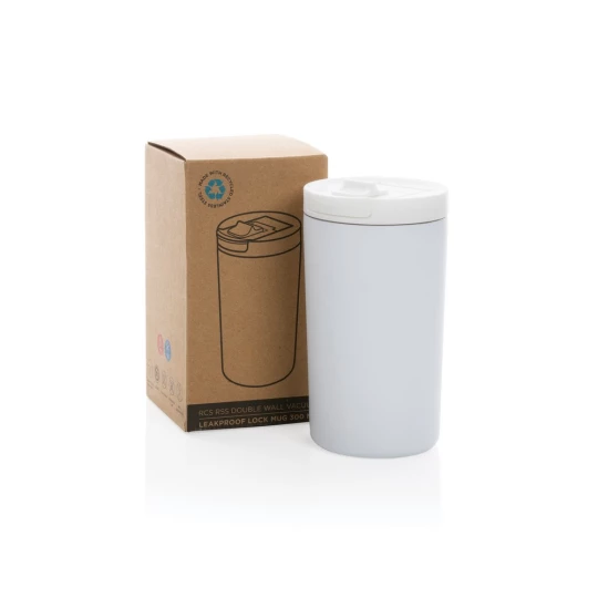 This double wall vacuum leakproof lock mug is the perfect size for your beverage. It's leakproof sealed flip lid is designed for easy open/close and on-the-go use. Vacuum insulation keeps beverages hot for up to 5 hours and cold for up to 15 hours. M-1