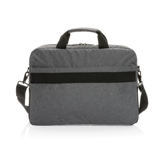 This Swiss Peak AWARE™ 15.6” laptop bag offers unique style and storage for your laptop and tablet. With pockets to organise all of your tech gadgets and personal accessories. RFID pockets for your wallet and passport. Connect your power bank easily -1