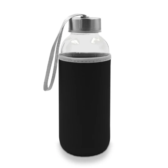 Glass bottle 420 ml with pouch | Bob (V0462-03)-1