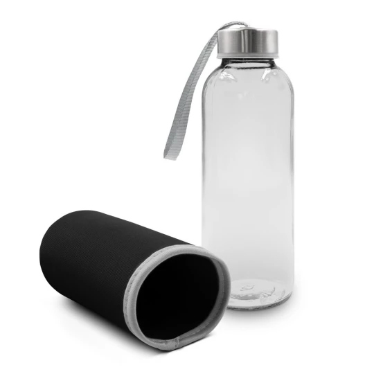 Glass bottle 420 ml with pouch | Bob (V0462-03)-1
