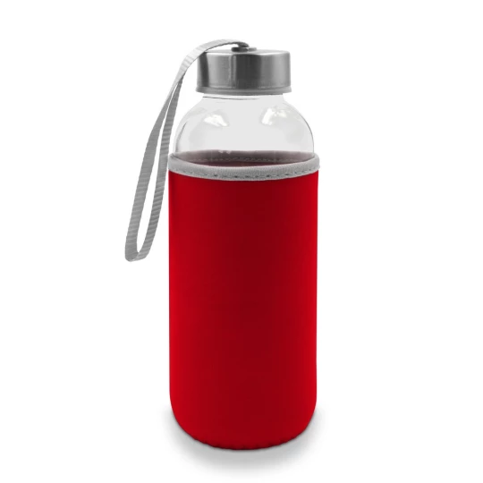 Glass bottle 420 ml with pouch | Bob (V0462-05)-1