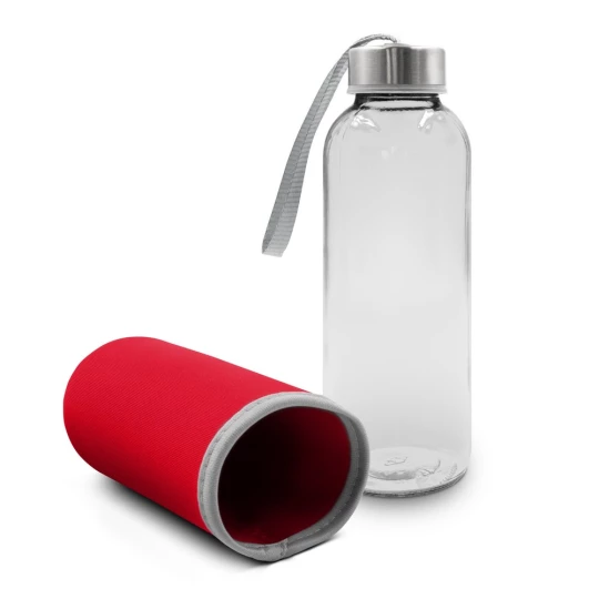 Glass bottle 420 ml with pouch | Bob (V0462-05)-1
