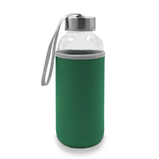 Glass bottle 420 ml with pouch | Bob (V0462-06)-1