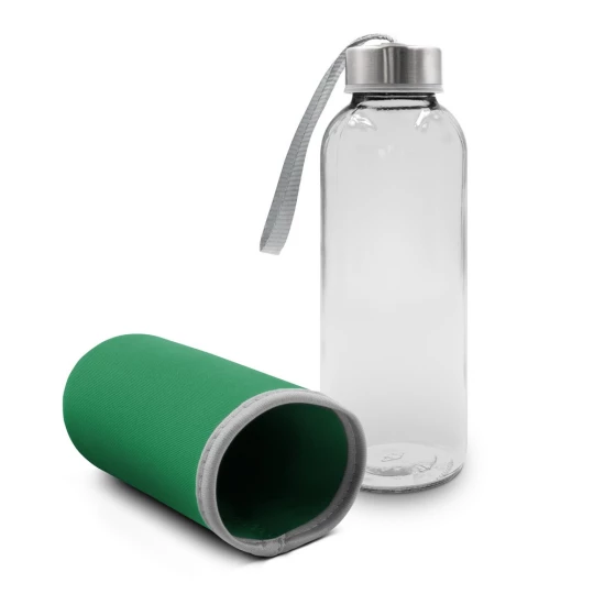 Glass bottle 420 ml with pouch | Bob (V0462-06)-1