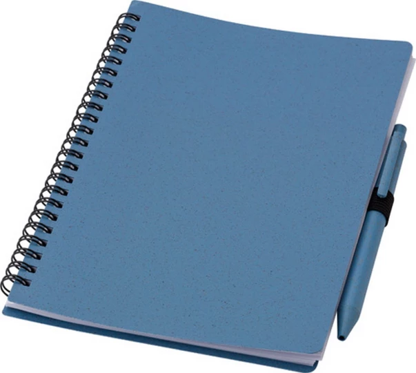 Wheat straw notebook approx. A5 with ball pen (V0238-11)-1