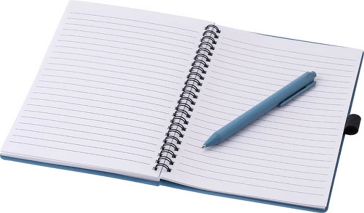 Wheat straw notebook approx. A5 with ball pen (V0238-11)-1