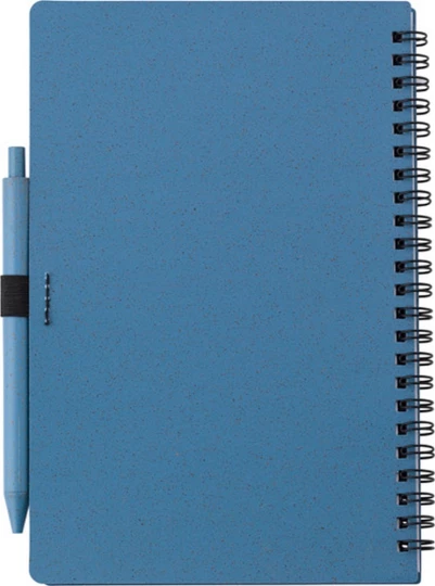 Wheat straw notebook approx. A5 with ball pen (V0238-11)-1