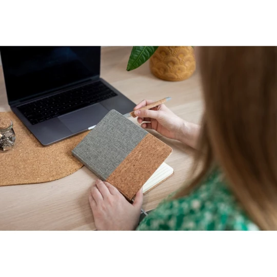 Cork notebook A5 with ball pen | Layla (V0056-19)-1