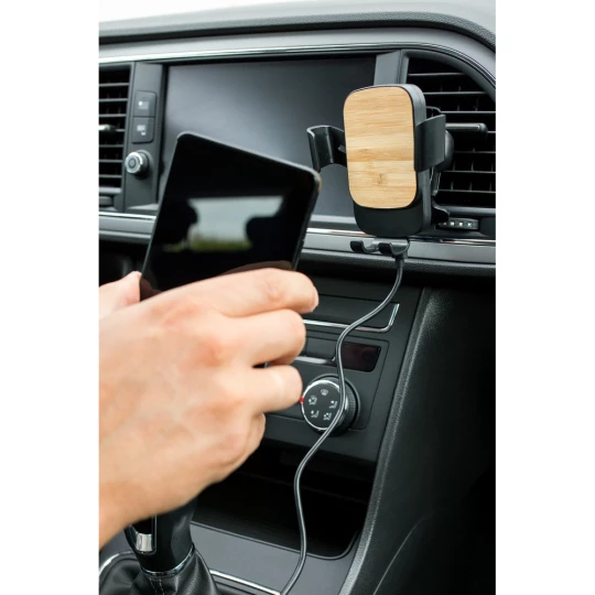 Gravity mobile phone holder for car, wireless charger 15W | Amberle (VA107-03)-1