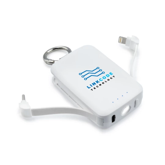 Power bank 4000 mAh, karabińczyk i lampka 1W | Dimetrice (VA109-02)-1