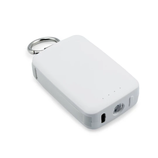 Power bank 4000 mAh, karabińczyk i lampka 1W | Dimetrice (VA109-02)-1