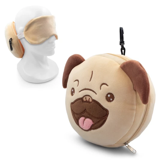 Plush dog, travel pillow, eye mask | Atta (HE848-20)-1