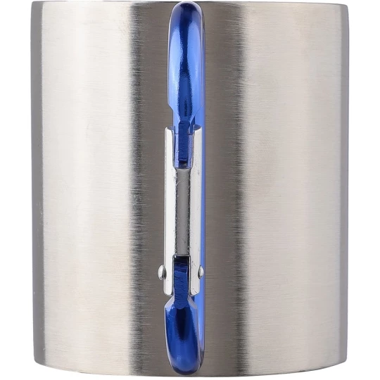 Metalowy kubek 185 ml z karabińczykiem (V0646-04)-1