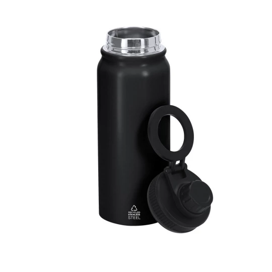 Butelka termiczna 600 ml ze stali nierdzewnej z recyklingu, magnetyczny obrotowy stojak na telefon (VA672-03)-1