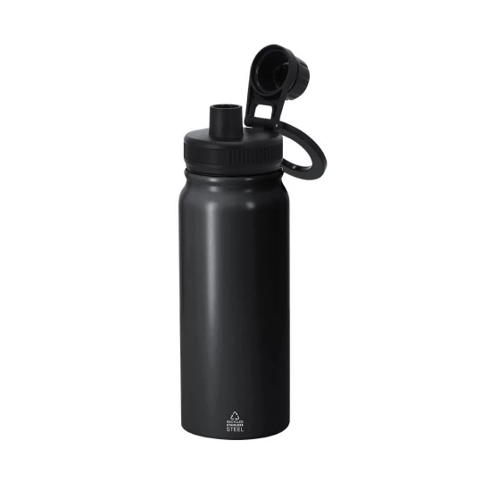 Butelka termiczna 600 ml ze stali nierdzewnej z recyklingu, magnetyczny obrotowy stojak na telefon (VA672-03)-1