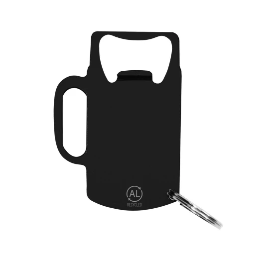 Schlüsselanhänger aus recyceltem Aluminium, Flaschenöffner (VA701-03)-1