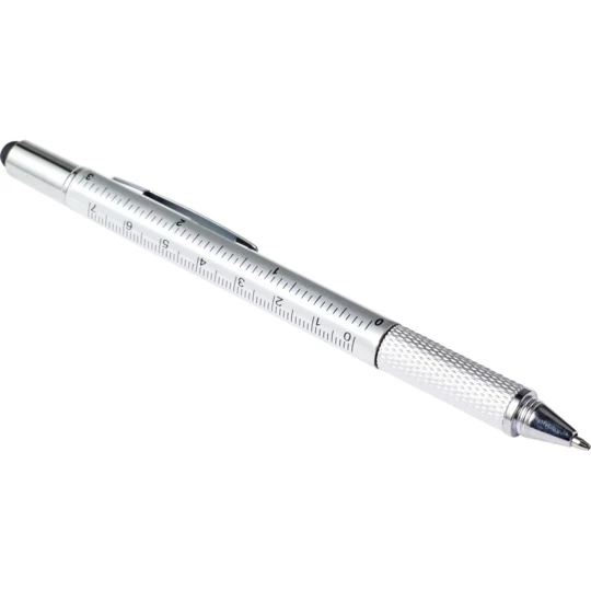Długopis wielofunkcyjny, linijka, poziomica, touch pen (V1919-32)-1