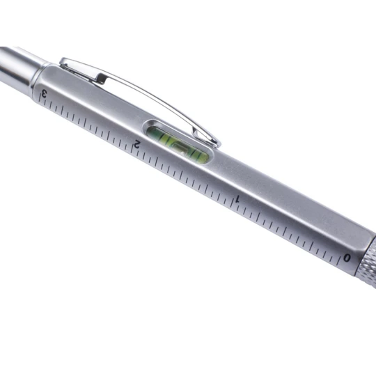 Długopis wielofunkcyjny, linijka, poziomica, touch pen (V1919-32)-1