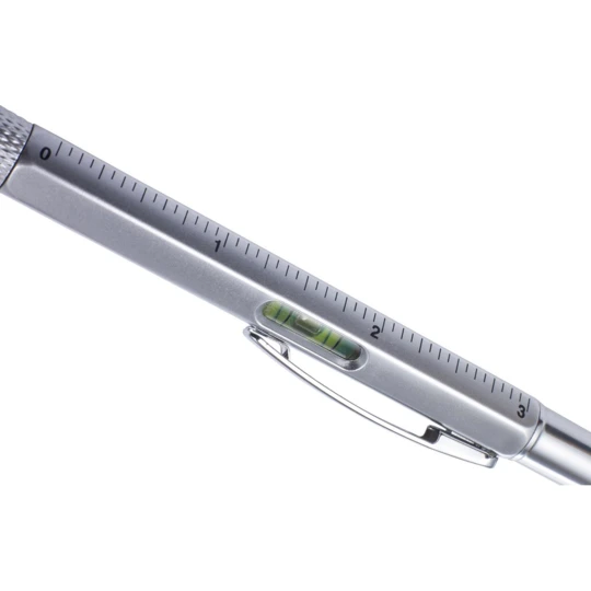 Długopis wielofunkcyjny, linijka, poziomica, touch pen (V1919-32)-1
