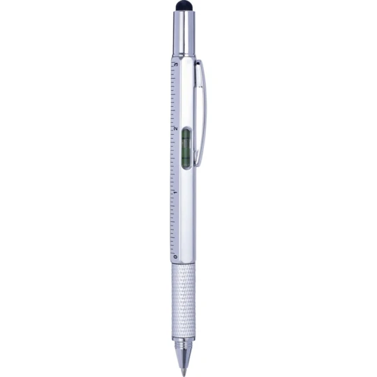 Długopis wielofunkcyjny, linijka, poziomica, touch pen (V1919-32)-1