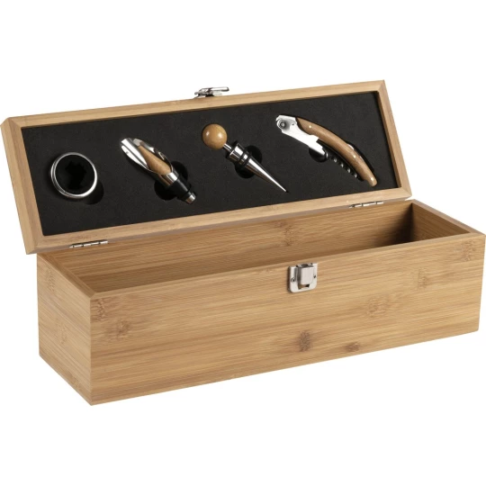 Weinset 4-tlg. in Bambusbox (V7989-17)-1