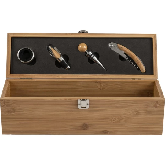 Weinset 4-tlg. in Bambusbox (V7989-17)-1