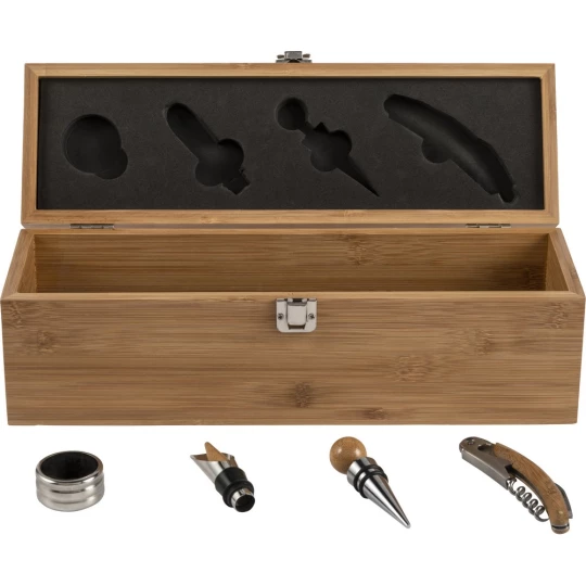 Weinset 4-tlg. in Bambusbox (V7989-17)-1