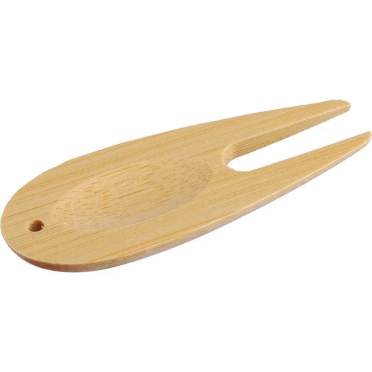 Set mit Golfzubehör aus Holz, bestehend aus 6 Holztees, 1 Bambus-Pitchgabel, 2 Holzmarkern, verpackt in einer Baumwolltasche mit Kordelzug und Anhänger im Inneren (VA881-16)-1