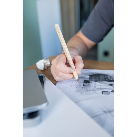 Wooden ball pen with a square cross-section shaft | Arisoa (VA083-00)-1