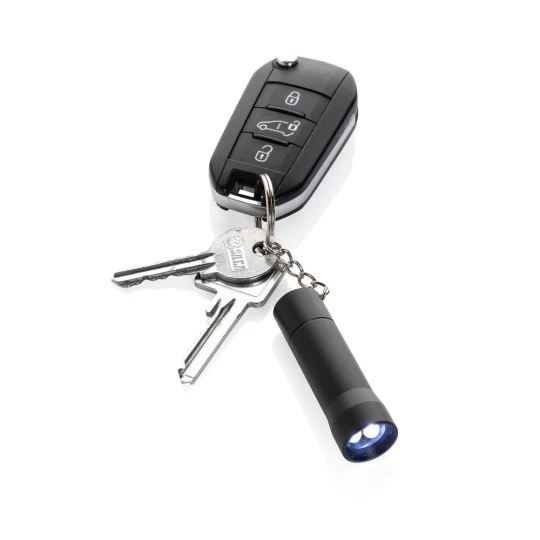Brelok do kluczy z aluminium z recyklingu, latarka Flash (P514.0401)-1