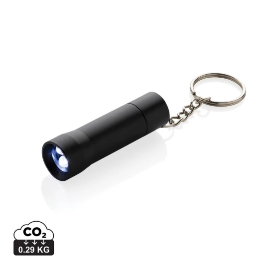 Brelok do kluczy z aluminium z recyklingu, latarka Flash (P514.0401)-1
