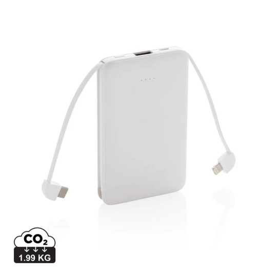 Power bank 5000 mAh, zintegrowany kabel 3 w 1 (P322.083)-1
