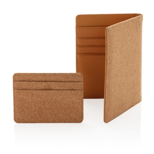 Korkowe etui na karty kredytowe i paszport, ochrona RFID (P820.459)-1