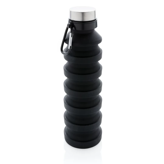Składana butelka sportowa 550 ml z karabińczykiem (P432.621)-1