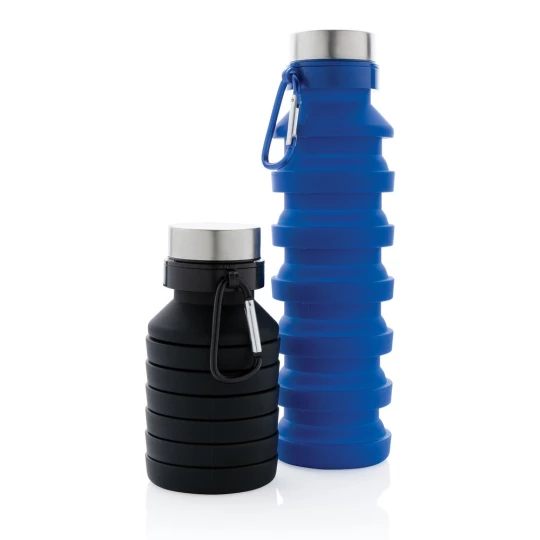 Składana butelka sportowa 550 ml z karabińczykiem (P432.621)-1