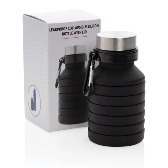 Składana butelka sportowa 550 ml z karabińczykiem (P432.621)-1
