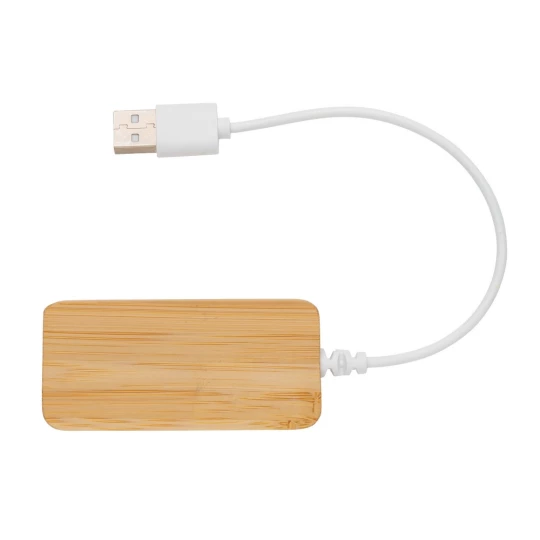 Bambusowy hub USB 2.0 z USB typu C (P308.739)-1