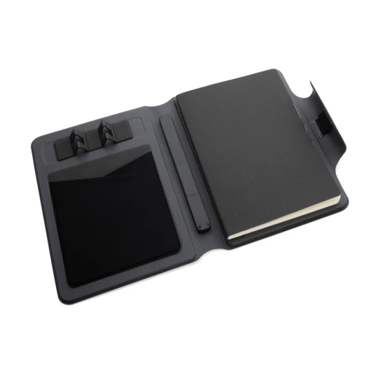 Teczka konferencyjna, notatnik A5, ładowarka bezprzewodowa, power bank 8000 mAh (P774.312)-1