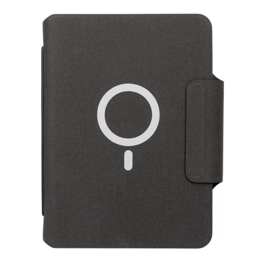 Teczka konferencyjna, notatnik A5, ładowarka bezprzewodowa, power bank 8000 mAh (P774.312)-1