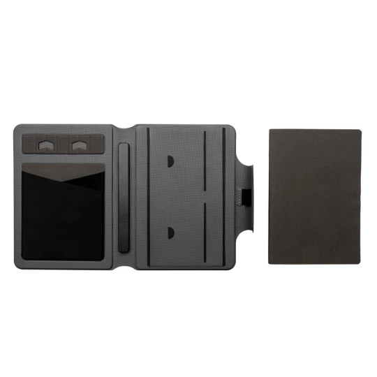 Teczka konferencyjna, notatnik A5, ładowarka bezprzewodowa, power bank 8000 mAh (P774.312)-1
