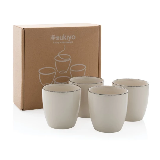 Zestaw kubków ceramicznych 120 ml Ukiyo, 4 el. (P432.403)-1