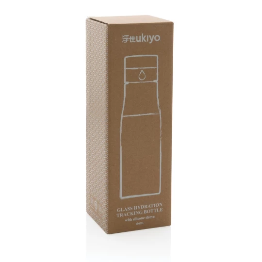Szklana butelka 650 ml Ukiyo, monitorująca ilość wypitej wody (P436.721)-1